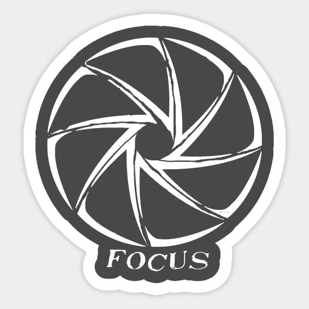 Focus - Photographer Shirt Sticker by Junnio